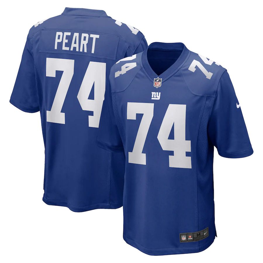 Men New York Giants 74 Matt Peart Nike Royal Game NFL Jersey